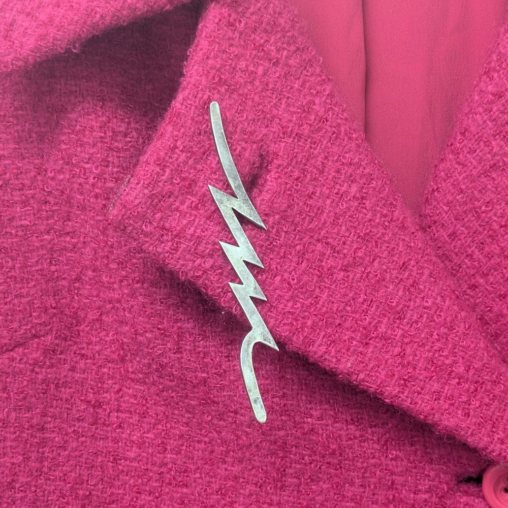 Vintage Taxco Mexico Sterling‎ Silver Modernist Lightning Bolt Brooch Pin MCM